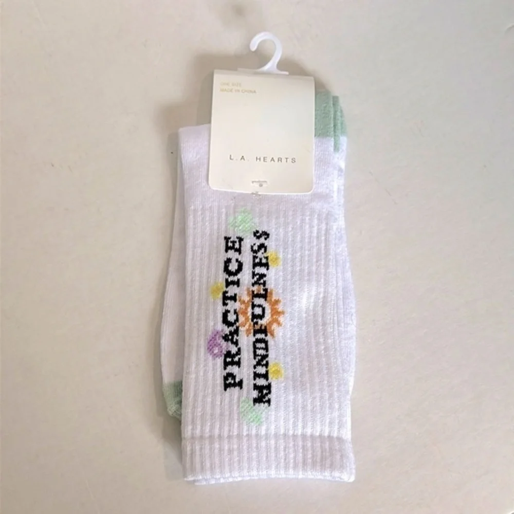 LA Hearts Mindful Crew Socks by PACSUN NWT